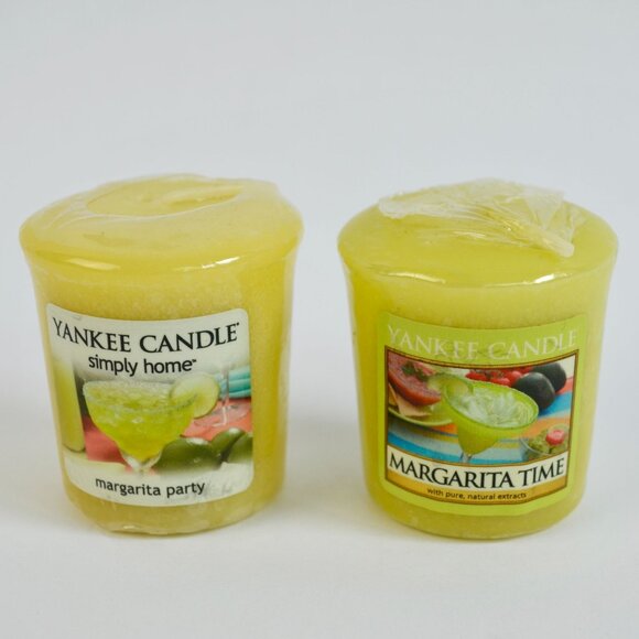 Yankee Candle Margarita Time / Party Votive Candles Lot of 2 - Picture 1 of 2